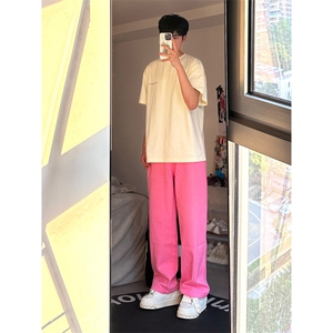 24年春夏季水洗高街vibe直筒宽松阔腿五色牛仔裤NZ2310-P55控78图片