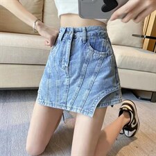 夏款不规则牛仔裙，其它，XTZ style
