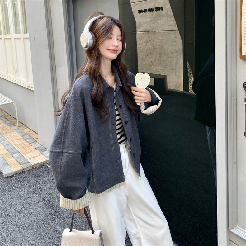 现货拼接短外套8850P175K268,女装短外套,2C201