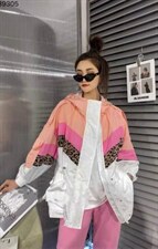 新款欧韩时尚洋气拼豹纹连帽防晒衣，其它，L·H·X