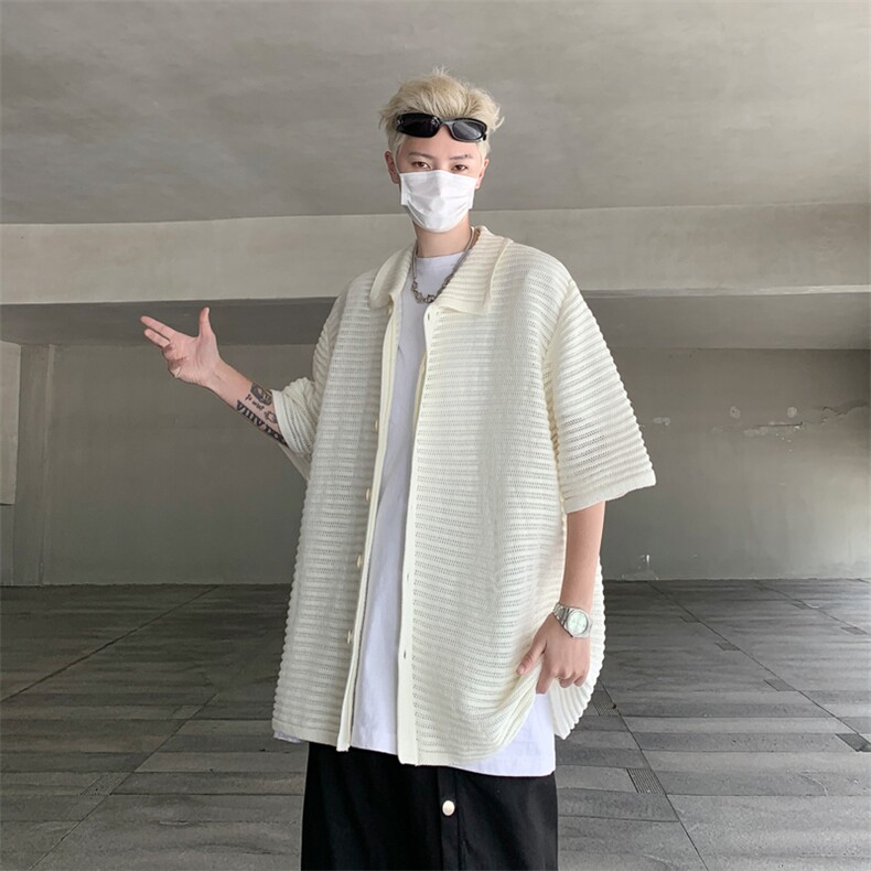 镂空短袖polo衫男潮牌夏季t恤潮流体恤上衣开设PL0148-P43,男装T恤,星座308B-2