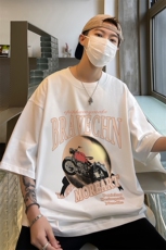 B239-1201-P28欧美式摩托机车创意印花夏季高克重半袖短袖t恤，男装T恤，星座514-2(原B239)
