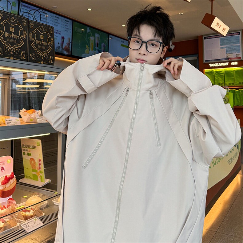 JK5010/P70春装新款个性冲锋衣夹克男潮上衣百搭外套，男装夹克，电商A141