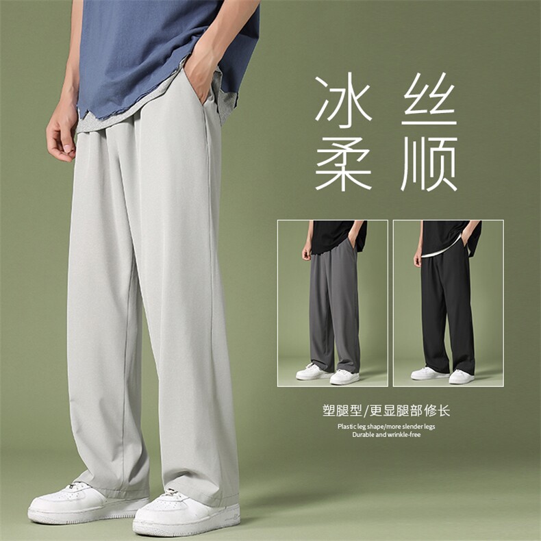 百搭潮流2023春款港风直筒宽松休闲裤卫裤运动裤  2028-特批22图片