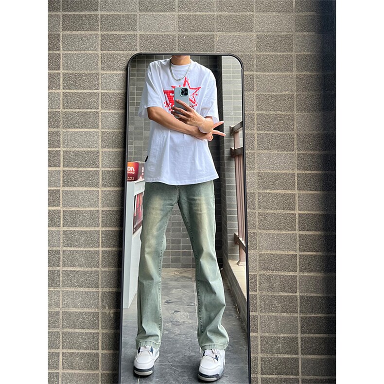 K1787～批60控88有货（自家图）2024美式vibe潮牌痞帅修身牛仔裤,男装牛仔裤,星座218-5