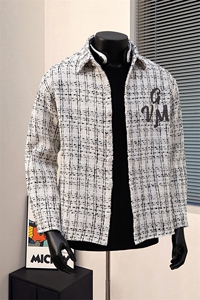 港风小香风长袖衬衫男大码M-5XL中性情侣衬衫男CCS8019P45加绒P55图片