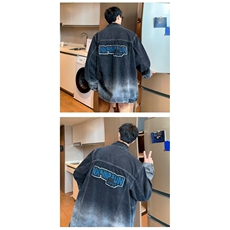 1506-1/JG111/P45时尚弹力牛仔外套春秋韩版百搭长袖薄款外套夹克，男装工装外套，星座1506-1