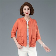 2021年夏季件长袖短款修身显瘦年轻短外套，女装短外套，余墨