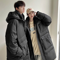 羽绒服男冬季新款港风休闲连帽白鸭绒情侣外套YR928-P180(控价208，男装羽绒服，星座214-3