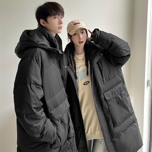 羽绒服男冬季新款港风休闲连帽白鸭绒情侣外套YR928-P180(控价208图片