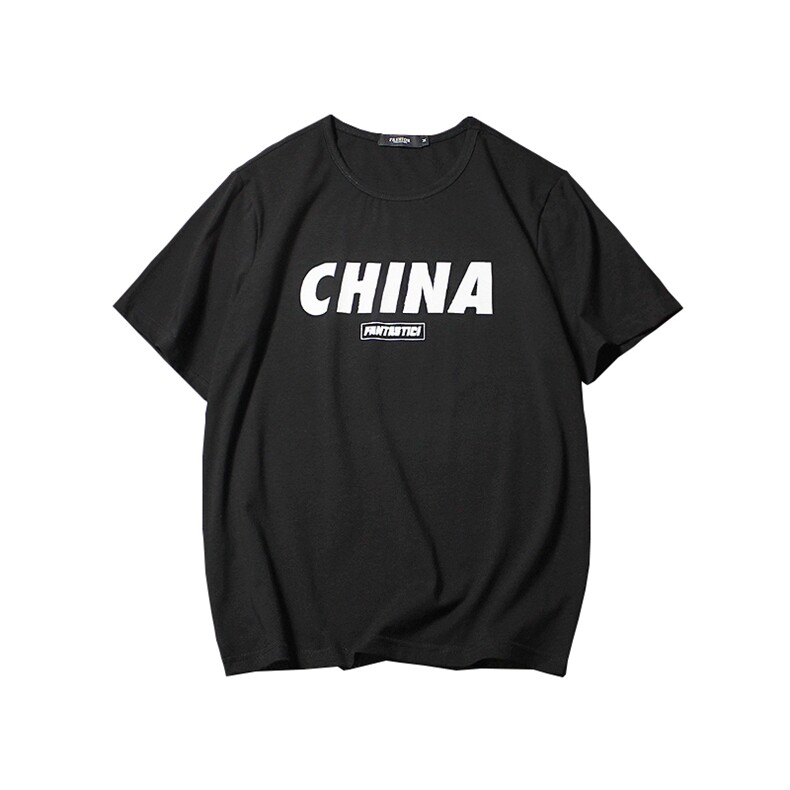 潮牌CHINA新款短袖T恤男大码青少年情侣装钱塘6025-T903-p28,男装T恤,星座311A