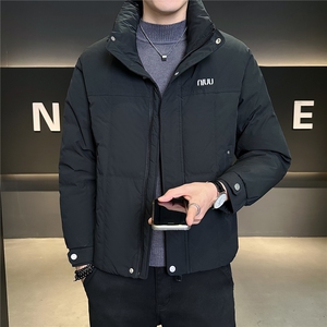 37868-M-3XL-P205标50绒店主风冬季男士休闲纯色立领羽绒服男图片