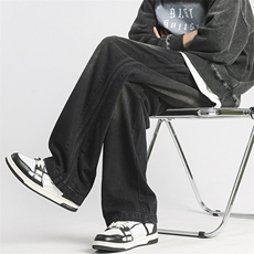 秋冬季美式高街牛仔裤男潮牌日系宽松休闲裤G908/P55控78，男装牛仔裤，电商D202-1