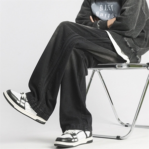 秋冬季美式高街牛仔裤男 潮牌日系宽松休闲裤G908/P55控78图片