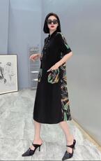 拼色连衣裙，女装连衣裙，FEIZI 飞子
