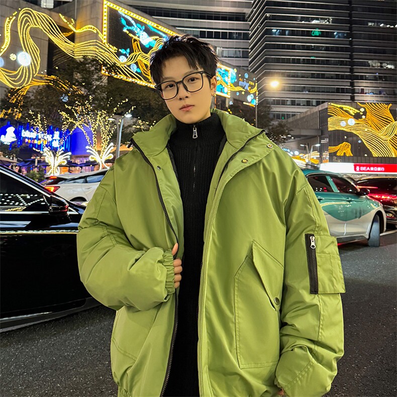 棉服男冬季新款港风宽松连帽棉衣MF9006-P90,男装棉衣,星座214-3