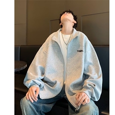 潮流时尚男2024新款美式高级开衫潮牌港风设计感宽松卫衣WT03/P50，男装卫衣，星座506