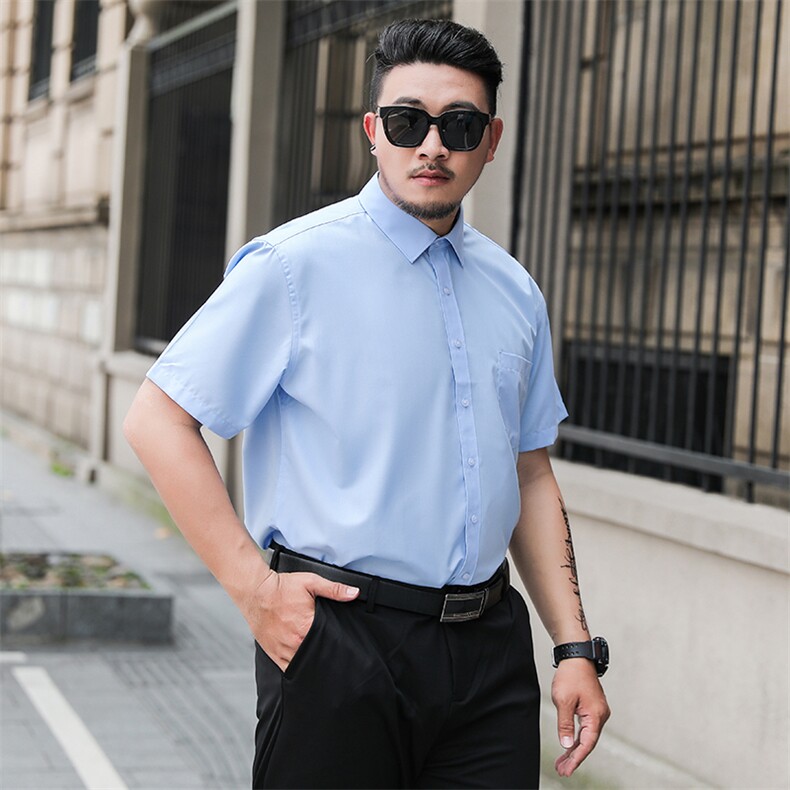 XS-8XL高档休闲男式短袖衬衫商务休闲1405款,男装衬衫,星座802