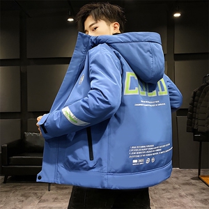 男士休闲连帽加厚保暖棉衣外套棉服棉袄冬季防寒开衫男装M988P75