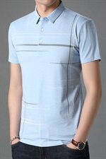 Y9188钱塘2021-1男士商务高端短袖T恤翻领P50，男装T恤，钱塘207-1
