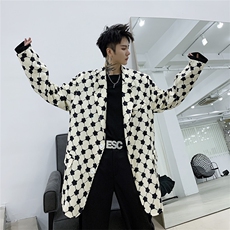 山本暗黑风男装小西服潮流帅气花朵西装外套潮A452，男装西服，电商A452