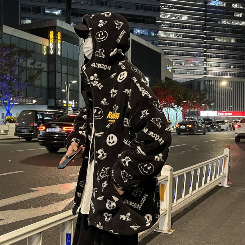 清仓款羊羔毛绒外套加绒夹克棉袄棉服棉衣男连帽P80立领P70,男装夹克,星座207