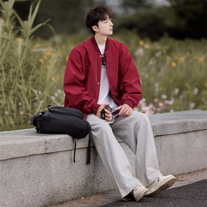 新款港风外景个性棒球服宽松二开夹克男DSA157B-J220-P80图片