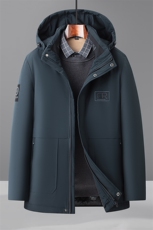 男士保暖棉服连帽可拆卸加厚春秋季夹克棉服爸爸中老年人冬装外套，男装棉衣，电商B212（原钱塘6029）
