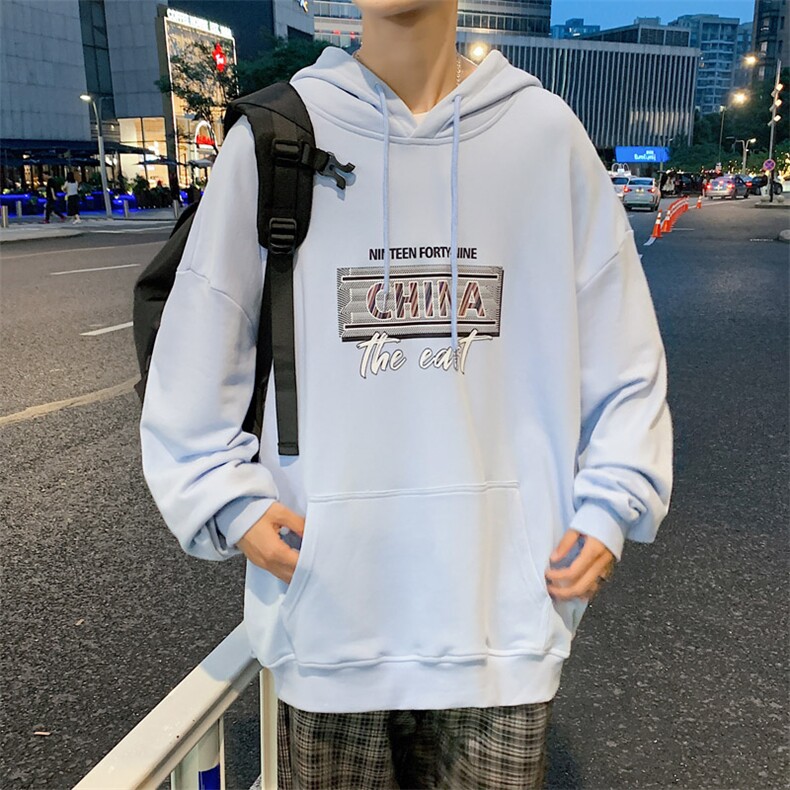 ！2023春季新款男士连帽卫衣百搭字母印花长袖上衣WY251P38,男装卫衣,电商B220