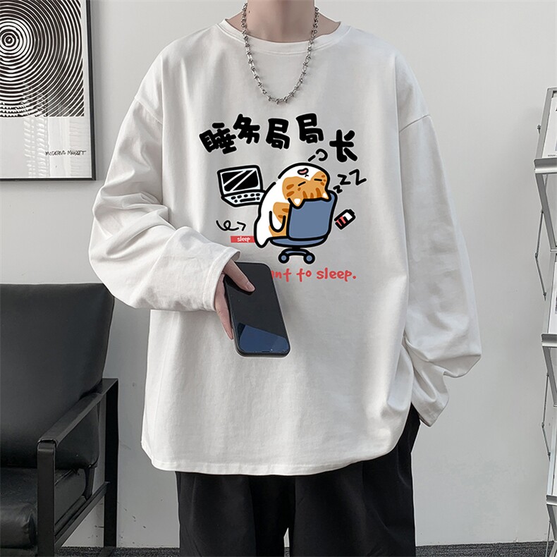 控48重磅230g纯棉长袖t恤男大码圆领卫衣打底衫 TX3447-P28图片