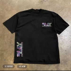 1506/QDX70700/P32新款男士印花纯棉短袖T恤时尚卫衣半袖高品质图片