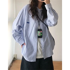 宽松型百搭原宿尖领流行ins简约文艺潮流衬衫日系长袖女C96，男装衬衫，星座1116A（原606A-3）