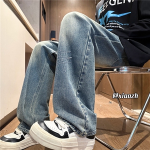 XZ616 秋季新款水洗渐变设计感明线牛仔长裤 TY1062 特P40控78图片