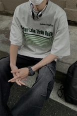 1港风条纹印花设计潮大码M-5XL短袖T恤男DT77773P18块特价控38，男装T恤，星座226-2