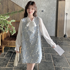 有货春秋立体花朵套装裙1053P155K228，女装连衣裙，2C176