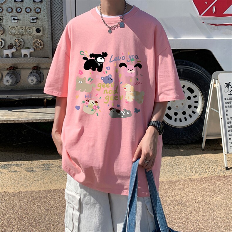 量大优供视频220克美式短袖t恤T3226得物直播有280克品质,男装T恤,电商A486