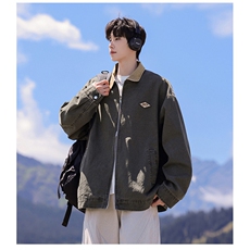 翻领卡哈特重磅简约经典高级休闲百搭潮夹克外套男2025JK1365-P95，男装夹克，星座1103-3