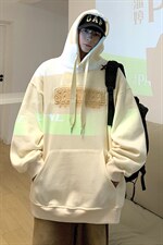 2025秋装新品钢印情侣卫衣连帽卫衣外套宽松上衣G1021P78男，女装短外套，电商A339