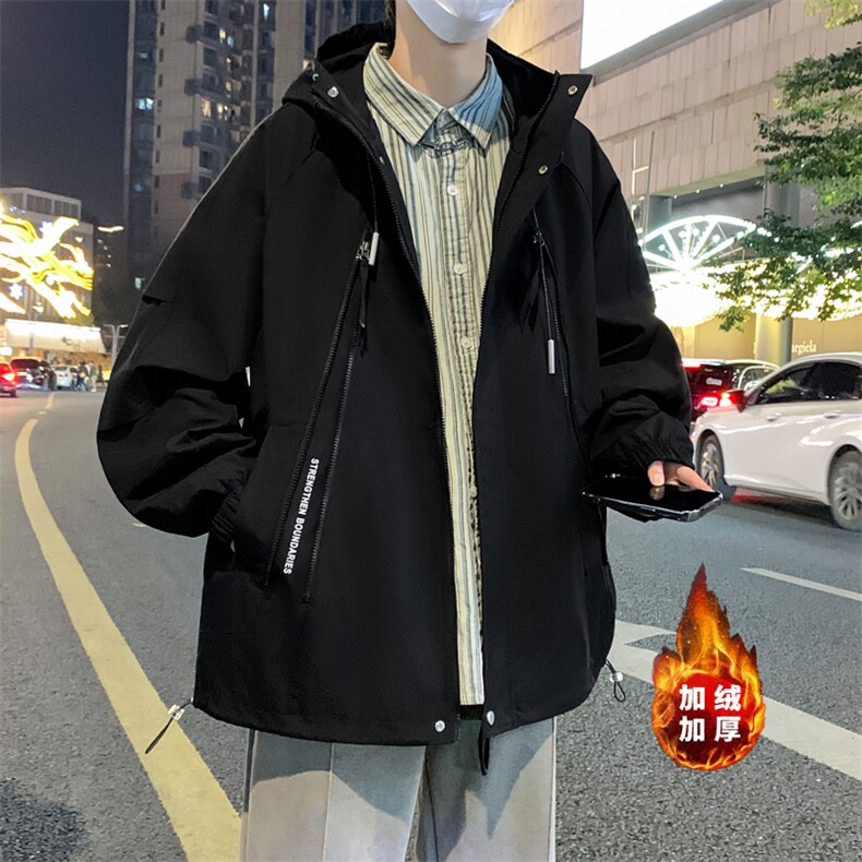 JK6808加厚-P98冬季大码工装连帽加厚棉衣冲锋衣,男装夹克,星座109