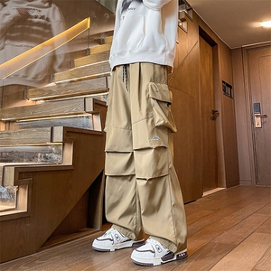 8XL-M春季伞兵冲锋裤男款大码户外机能刺绣登山裤直筒阔腿裤KZ020,男装休闲裤,电商B312