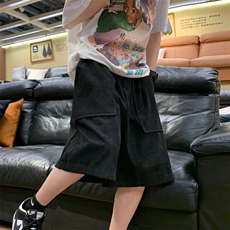 夏季男灯芯绒纯色五分裤宽松型直筒HK72P28，男装休闲裤，星座1116-2