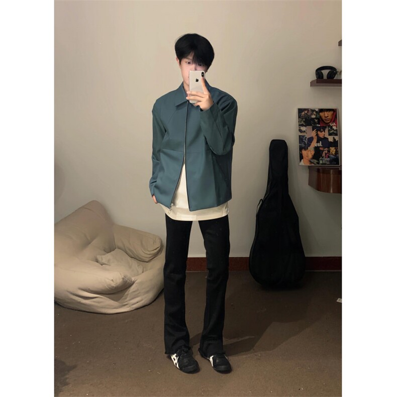 【有货】cleanfit蓝色短款外套男高级感痞帅行政夹克Y165LL-特P55,男装夹克,星座1007（原301D）