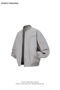 特P75无差价新款时尚美式复古春飞行服外套HJ5752-立体平铺图片