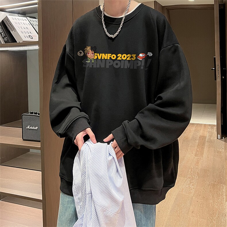 直播360克重磅美式潮牌印花卫衣Y101特P28同步供应华棉品质,男装卫衣,电商A486