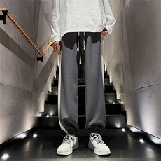 K011P45内景楼梯2024秋季华夫格撞色卫裤宽松运动休闲裤百搭，男装休闲裤，电商A026-1