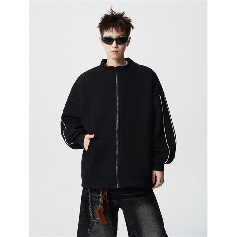8XL-M秋季假两件加厚卫衣男棒球服夹克风衣外套WY36P78,男装风衣,电商D206-1