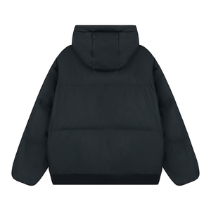 现货5W件冬季三防重磅boxy短款羽绒连帽PU皮棉衣外套防风加厚棉服图片