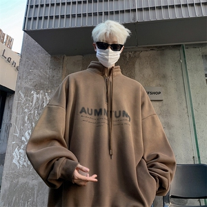 大货已出小众设计美式高街半拉链吊染刷毛渐变卫衣WY31-P68控88图片