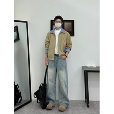痞帅风衬衫男短袖假两件拼接超火中袖2025新款高级感冰丝衣服，男装T恤，四季星座505