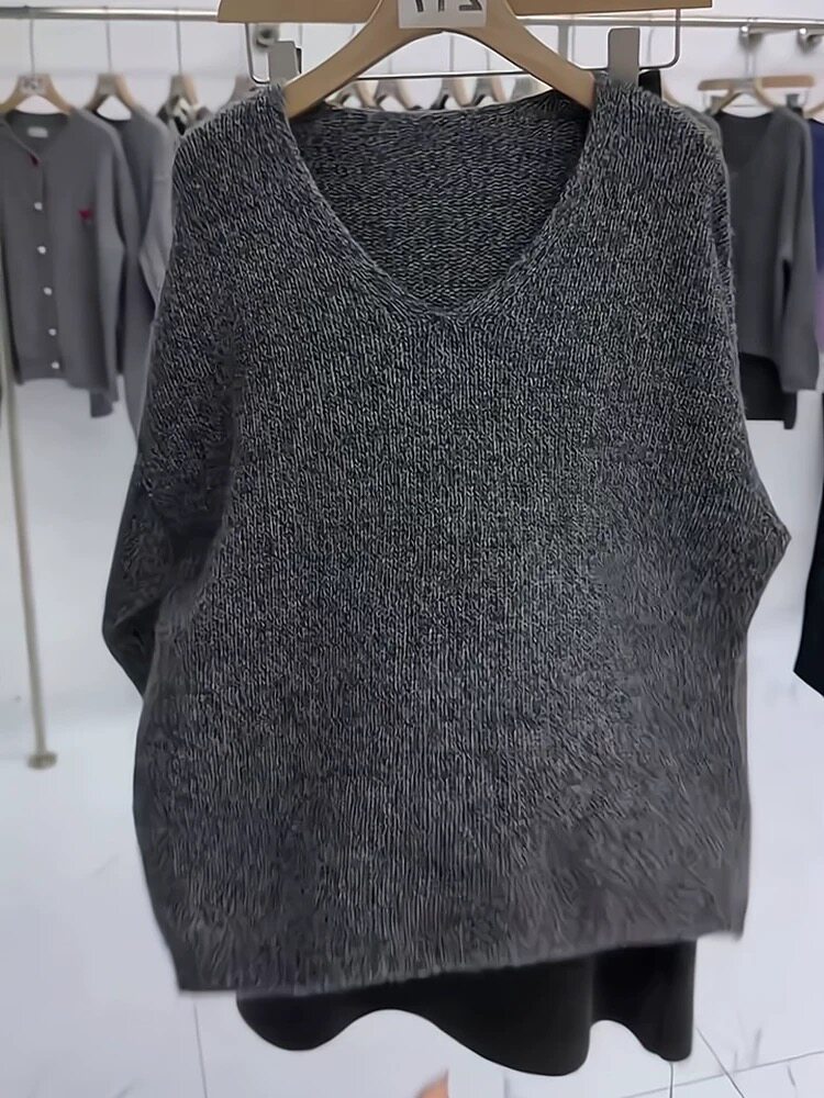 2026年秋季通勤套头V领花纱，女装羊毛衫，圣旺供货